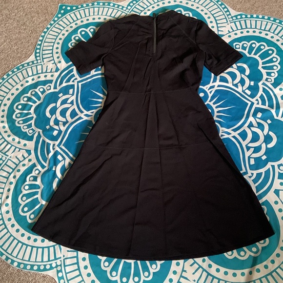 ATHLETA short sleeve A line dress black cotton XS fit& flare excellent condition - Picture 7 of 8